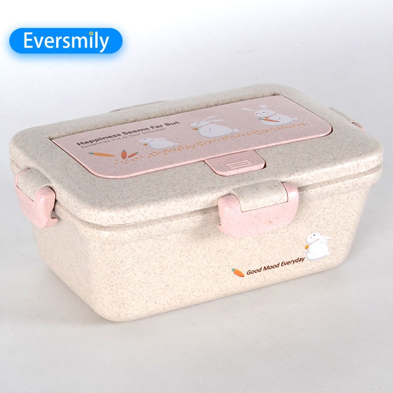 Bento Box Eco Friendly Rectangle Biodegradable Kids Adult Wheat Straw Bento Lunch Box Kids Cute daily necessities